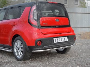 14 499 р. Одинарная защита заднего бампера диаметром 42 SLITKOFF KIA Soul PS дорестайлинг (2014-2016)  с доставкой в г. Горно‑Алтайск. Увеличить фотографию 3