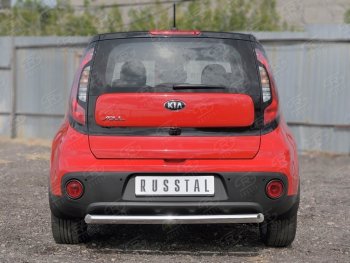 14 799 р. Одинарная защита заднего бампера из трубы диаметром 63 мм SLITKOFF KIA Soul PS дорестайлинг (2014-2016)  с доставкой в г. Горно‑Алтайск. Увеличить фотографию 3