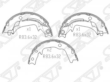 Колодки тормозные SAT (задние) Hyundai (Хюндаи) Santa Fe (Санта)  CM (2006-2012), KIA (КИА) Soul (Сол) ( AM,  PS) (2008-2016)