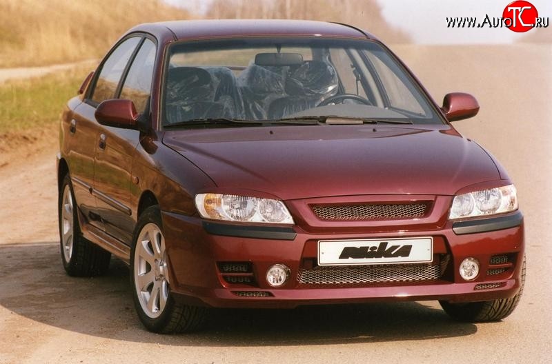 449 р. Реснички на фары Nika-Спорт KIA Spectra (2000-2009) (Неокрашенные)  с доставкой в г. Горно‑Алтайск