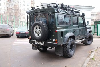 22 649 р. Бампер задний силовой РИФ  Land Rover Defender 110  1 L316 - Defender 90  1 L316  с доставкой в г. Горно‑Алтайск. Увеличить фотографию 2