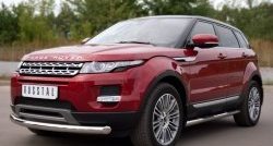 17 749 р. Одинарная защита переднего бампера диаметром 76 мм (Prestige u Pure) SLITKOFF Land Rover Range Rover Evoque 1 L538 дорестайлинг 5 дв. (2011-2015)  с доставкой в г. Горно‑Алтайск. Увеличить фотографию 4