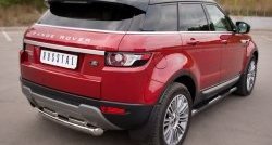 17 599 р. Защита заднего бампера (2 трубы Ø76 и 42 мм, нержавейка) SLITKOFF Land Rover Range Rover Evoque 1 L538 дорестайлинг 5 дв. (2011-2015)  с доставкой в г. Горно‑Алтайск. Увеличить фотографию 4