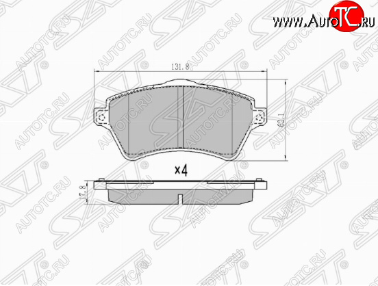 1 499 р. Комплект передних тормозных колодок SAT Land Rover Freelander 1 (1997-2006)  с доставкой в г. Горно‑Алтайск