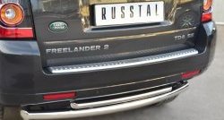 17 999 р. Защита заднего бампера (Ø63 и 42 мм, нержавейка) SLITKOFF Land Rover Freelander L359 дорестайлинг (2006-2010)  с доставкой в г. Горно‑Алтайск. Увеличить фотографию 2