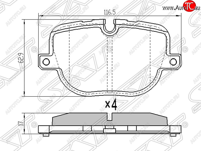 1 039 р. Колодки тормозные SAT (задние)  Land Rover Range Rover  3 L322 - Range Rover Sport  1 L320  с доставкой в г. Горно‑Алтайск