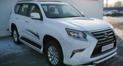 14 999 р. Защита порогов из круглой трубы диаметром 42 мм SLITKOFF Lexus GX460 J150 1-ый рестайлинг (2013-2019)  с доставкой в г. Горно‑Алтайск. Увеличить фотографию 2