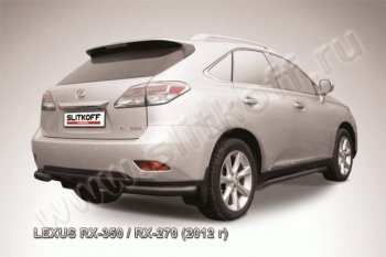 Защита заднего бампера из уголков d76 Slitkoff Lexus RX 270 AL20 дорестайлинг (2015-2019)