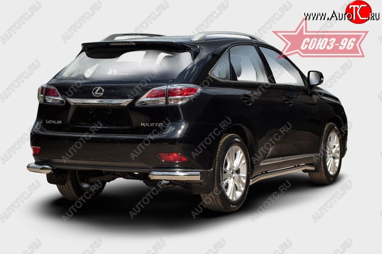 1 249 р. Защита заднего бампера из боковых уголков (d76) Souz-96 Lexus RX 270 AL20 дорестайлинг (2015-2019)  с доставкой в г. Горно‑Алтайск