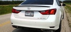 3 399 р. Лип спойлер F-Sport Lexus GS250 L10 (2011-2016) (Неокрашенный)  с доставкой в г. Горно‑Алтайск. Увеличить фотографию 7