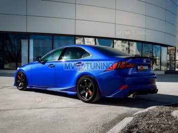 Накладки на пластиковые пороги (сплиттеры) MV-tuning Lexus IS250 XE30 седан дорестайлинг (2013-2016)