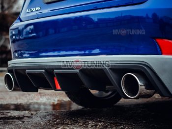 16 499 р. Диффузор заднего бампера MV tuning (со стоп сигналом и килями)  Lexus IS250  XE30 седан (2013-2016) дорестайлинг (Неокрашенный)  с доставкой в г. Горно‑Алтайск. Увеличить фотографию 2
