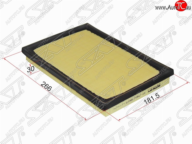 379 р. Фильтр воздушный двигателя SAT (266х181.5х30 mm)  Lexus LS460  XF40 (2006-2012), Lexus LS600HL  XF40 (2006-2009), Toyota Camry ( XV50,  XV55) (2011-2018)  с доставкой в г. Горно‑Алтайск