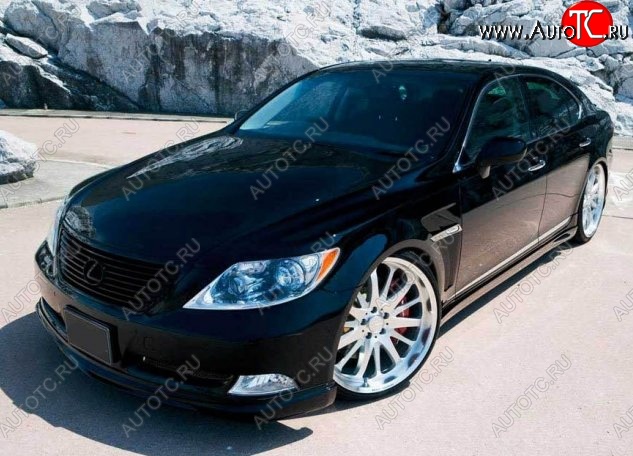 7 999 р. Накладка на передний бампер CT Lexus LS460 XF40 дорестайлинг (2006-2009) (Неокрашенная)  с доставкой в г. Горно‑Алтайск