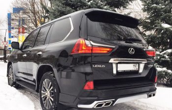 Накладка заднего бампера Автократ (без глушителя) Lexus LX450d J200 2-ой рестайлинг (2015-2022)