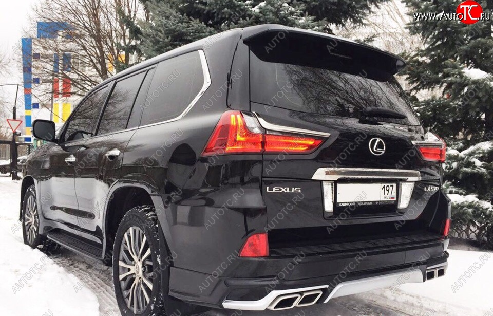 22 699 р. Накладка заднего бампера Автократ (без глушителя) Lexus LX450d J200 2-ой рестайлинг (2015-2022) (Неокрашенная)  с доставкой в г. Горно‑Алтайск