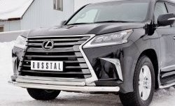 20 999 р. Защита переднего бампера (2 трубыØ63 и 42 мм, нержавейка) SLITKOFF  Lexus LX450d  J200 (2015-2022) 2-ой рестайлинг  с доставкой в г. Горно‑Алтайск. Увеличить фотографию 4