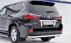 17 849 р. Защита заднего бампера (Ø63 мм, нержавейка, NOT F-SPORT/HERITAGE) SLITKOFF  Lexus LX450d  J200 - LX570  J200  с доставкой в г. Горно‑Алтайск. Увеличить фотографию 4