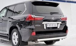 20 599 р. Защита заднего бампера (Ø76 мм, нержавейка, NOT F-SPORT/HERITAGE) SLITKOFF Lexus LX570 J200 2-ой рестайлинг (2015-2022)  с доставкой в г. Горно‑Алтайск. Увеличить фотографию 4