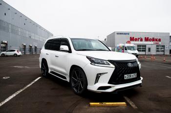 45 999 р. Юбка переднего бампера HEMMES Lexus LX570 J200 2-ой рестайлинг (2015-2022) (Неокрашенная)  с доставкой в г. Горно‑Алтайск. Увеличить фотографию 2