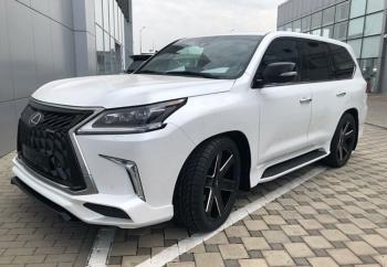 45 999 р. Юбка переднего бампера HEMMES Lexus LX570 J200 2-ой рестайлинг (2015-2022) (Неокрашенная)  с доставкой в г. Горно‑Алтайск. Увеличить фотографию 3