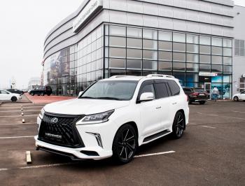 45 999 р. Юбка переднего бампера HEMMES Lexus LX570 J200 2-ой рестайлинг (2015-2022) (Неокрашенная)  с доставкой в г. Горно‑Алтайск. Увеличить фотографию 7