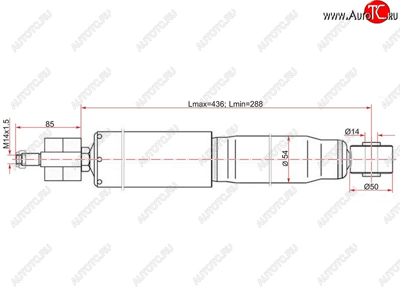 2 899 р. Амортизатор передний LH=RH SAT Toyota Land Cruiser 100 дорестайлинг (1998-2002)  с доставкой в г. Горно‑Алтайск