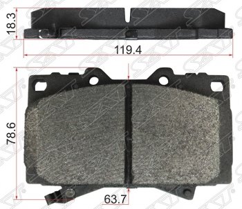 Колодки тормозные SAT (передние) Lexus (Лексус) LX470 (ЛХ)  J100 (1998-2002), Toyota (Тойота) Land Cruiser (Лэнд) ( 100,  200) (1998-2012)