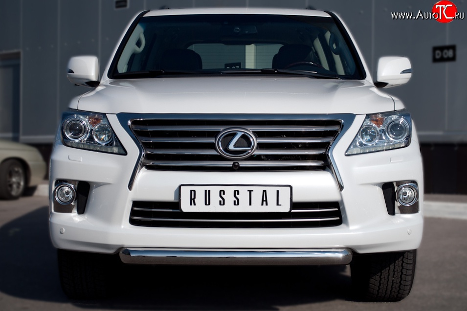 16 749 р. Одинарная защита переднего бампера SLITKOFF диаметром 76 мм  Lexus LX570  J200 (2007-2012) дорестайлинг  с доставкой в г. Горно‑Алтайск