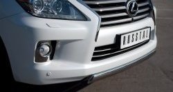 14 999 р. Защита переднего бампера Russtal из овальной трубы диаметром 75x42 мм Lexus LX570 J200 дорестайлинг (2007-2012)  с доставкой в г. Горно‑Алтайск. Увеличить фотографию 2