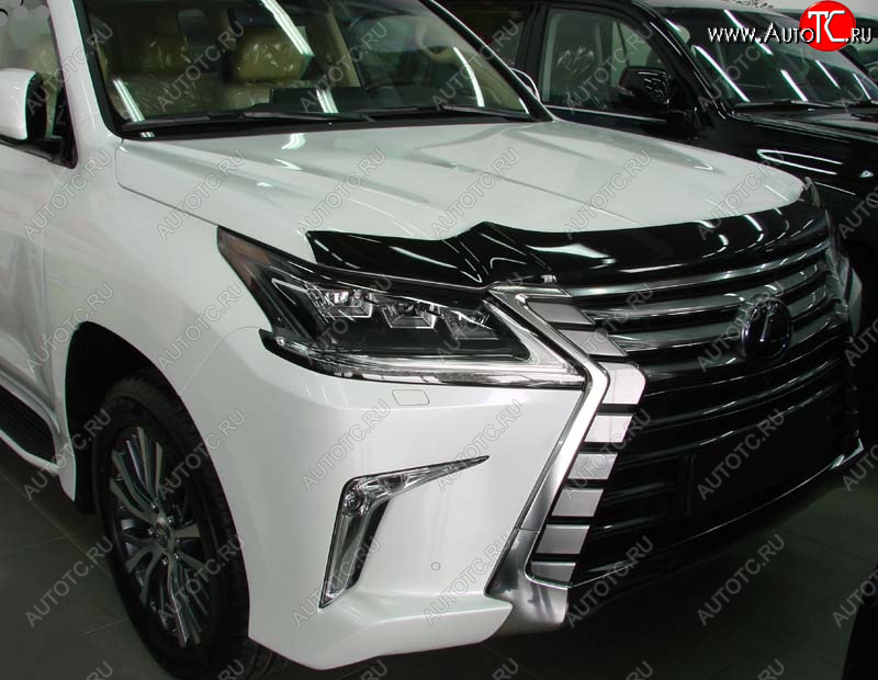 3 699 р. Дефлектор капота SIM Lexus LX570 J200 2-ой рестайлинг (2015-2022)  с доставкой в г. Горно‑Алтайск