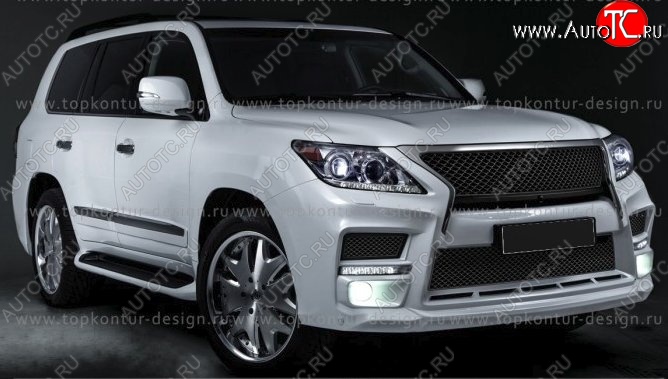 6 199 р. Решётка радиатора TopKontur Design Lexus LX570 J200 1-ый рестайлинг (2012-2015)  с доставкой в г. Горно‑Алтайск