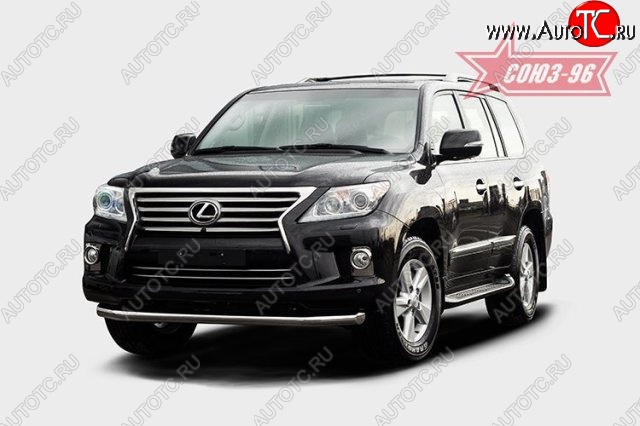 1 043 р. Защита переднего бампера труба d76 SOUZ_96 Lexus LX570 J200 1-ый рестайлинг (2012-2015)  с доставкой в г. Горно‑Алтайск