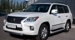 16 749 р. Одинарная защита переднего бампера диаметром 76 мм SLITKOFF  Lexus LX570  J200 (2012-2015) 1-ый рестайлинг  с доставкой в г. Горно‑Алтайск. Увеличить фотографию 4