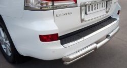 22 999 р. Защита заднего бампера (2 трубы Ø76 и 42 мм, нержавейка) SLITKOFF Lexus LX570 J200 1-ый рестайлинг (2012-2015)  с доставкой в г. Горно‑Алтайск. Увеличить фотографию 2