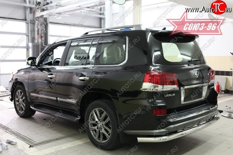 5 849 р. Защита заднего бампера Sport Souz-96 (d76) Lexus LX570 J200 1-ый рестайлинг (2012-2015)  с доставкой в г. Горно‑Алтайск