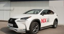 17 949 р. Защита переднего бампера (Ø63 мм волна, нержавейка, F-SPORT) SLITKOFF Lexus NX200T Z10 (2014-2017)  с доставкой в г. Горно‑Алтайск. Увеличить фотографию 4