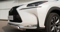 17 299 р. Защита переднего бампера (Ø75х42 мм, нержавейка, F-SPORT) Russtal Lexus NX200T Z10 (2014-2017)  с доставкой в г. Горно‑Алтайск. Увеличить фотографию 3