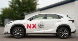 24 749 р. Широкая защита порогов F SPORT Russtal Lexus NX200T Z10 (2014-2017) (Текстура поверхности листа №1)  с доставкой в г. Горно‑Алтайск. Увеличить фотографию 4