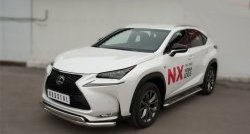 24 749 р. Широкая защита порогов F SPORT Russtal Lexus NX200T Z10 (2014-2017) (Текстура поверхности листа №1)  с доставкой в г. Горно‑Алтайск. Увеличить фотографию 7