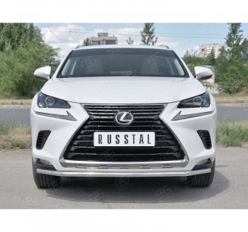 15 849 р. Защита переднего бампера (Ø42 мм, нержавейка) SLITKOFF  Lexus NX300h  Z10 (2014-2017) дорестайлинг  с доставкой в г. Горно‑Алтайск. Увеличить фотографию 4