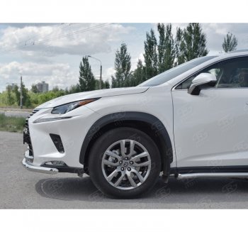 15 299 р. Защита переднего бампера (Ø63 мм, нержавейка) SLITKOFF  Lexus NX300h  Z10 (2014-2017) дорестайлинг  с доставкой в г. Горно‑Алтайск. Увеличить фотографию 2