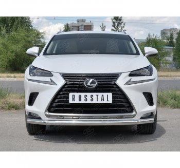 15 299 р. Защита переднего бампера (Ø63 мм, нержавейка) SLITKOFF  Lexus NX300h  Z10 (2014-2017) дорестайлинг  с доставкой в г. Горно‑Алтайск. Увеличить фотографию 4