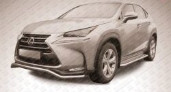 Фигурная защита переднего бампера диаметром 57 мм Slitkoff Lexus (Лексус) NX300h (НХ)  Z10 (2014-2017) Z10 дорестайлинг