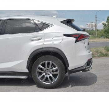 17 899 р. Защита заднего бампера (Ø63 мм, нержавейка) SLITKOFF Lexus NX300h Z10 дорестайлинг (2014-2017)  с доставкой в г. Горно‑Алтайск. Увеличить фотографию 2