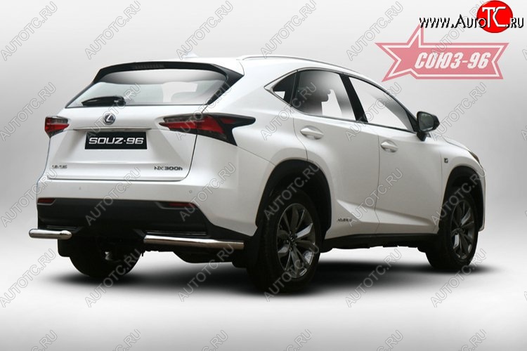 11 519 р. Защита заднего бампера из двух боковых уголков (d60) Souz-96 Lexus NX300h Z10 дорестайлинг (2014-2017)  с доставкой в г. Горно‑Алтайск