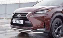 18 999 р. Защита переднего бампера (2 трубыØ42 мм, нержавейка) SLITKOFF Lexus NX200 Z10 дорестайлинг (2014-2017)  с доставкой в г. Горно‑Алтайск. Увеличить фотографию 4