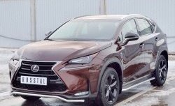 16 499 р. Защита переднего бампера (Ø42 мм, волна, нержавейка) SLITKOFF Lexus NX200 Z10 дорестайлинг (2014-2017)  с доставкой в г. Горно‑Алтайск. Увеличить фотографию 2