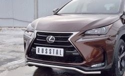 16 499 р. Защита переднего бампера (Ø42 мм, волна, нержавейка) SLITKOFF Lexus NX200 Z10 дорестайлинг (2014-2017)  с доставкой в г. Горно‑Алтайск. Увеличить фотографию 4