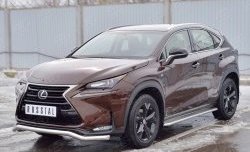 18 799 р. Защита переднего бампера (Ø63 мм волна, нержавейка) SLITKOFF Lexus NX200 Z10 дорестайлинг (2014-2017)  с доставкой в г. Горно‑Алтайск. Увеличить фотографию 2